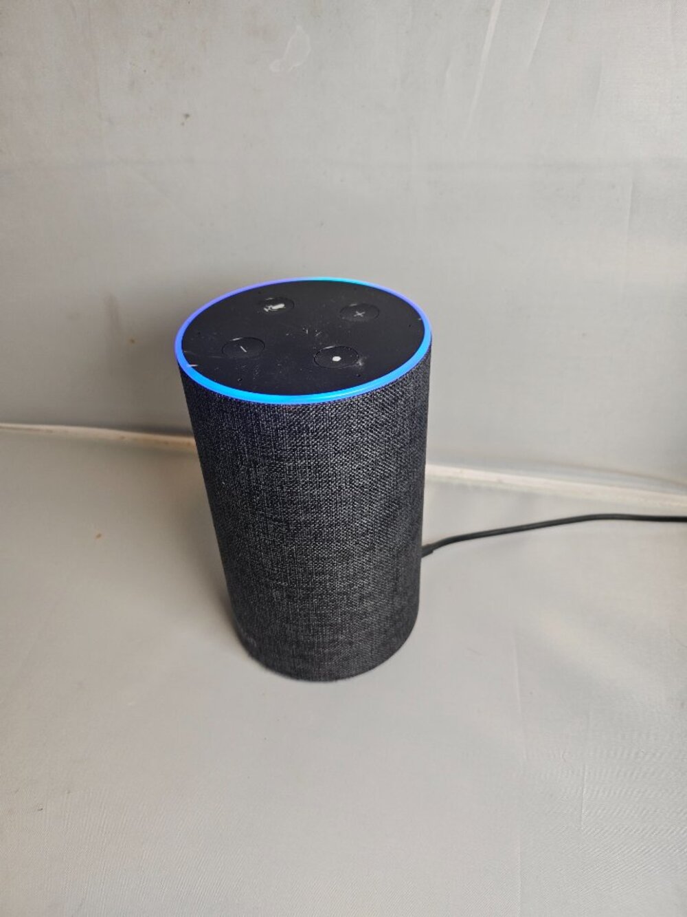Amazon Echo 2nd Gen Smart Speaker Charcoal Fabric Alexa‎ L9W28K with Power Cord